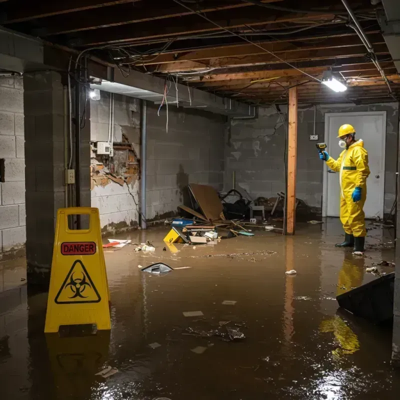 Flooded Basement Electrical Hazard in Verona, KY Property