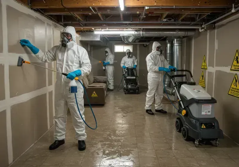 Basement Moisture Removal and Structural Drying process in Verona, KY